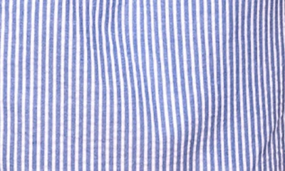 Shop Petite Plume Stripe Cotton Seersucker Short Pajamas In Blue