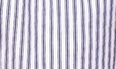 Shop Petite Plume Ticking Stripe Cotton Short Pajamas In Navy