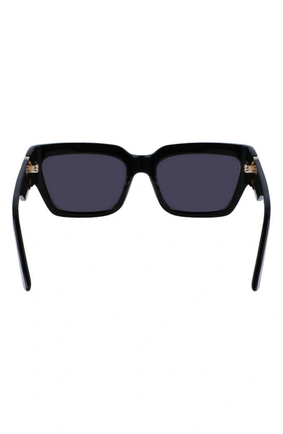Longchamp 55mm Rectangular Sunglasses In Black