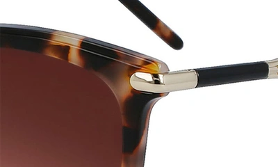 Shop Longchamp Tea Cup 54mm Sunglasses In Ochre Havana