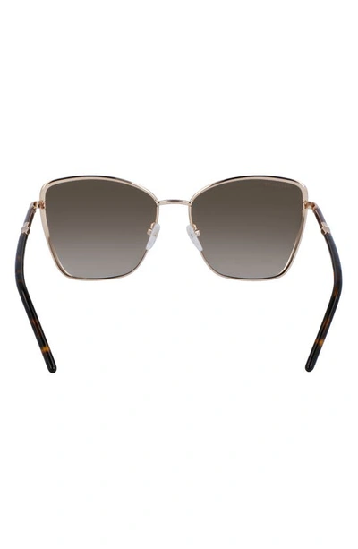 Shop Longchamp 58mm Gradient Butterfly Sunglasses In Brown/ Gradient Khaki
