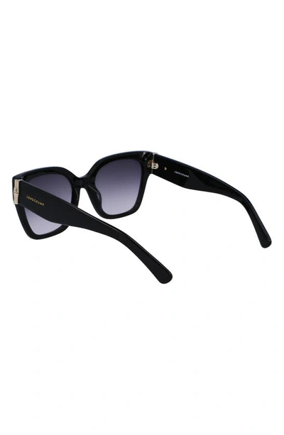 Longchamp 55mm Rectangular Sunglasses In Black