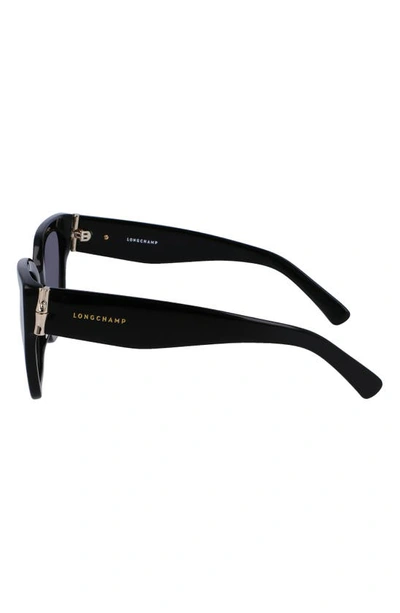 Longchamp 55mm Rectangular Sunglasses In Black