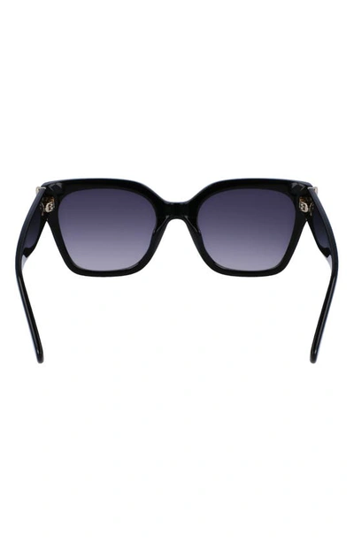 Longchamp 55mm Rectangular Sunglasses In Black