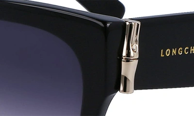 Longchamp 55mm Rectangular Sunglasses In Black