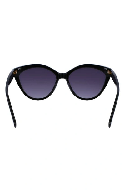 Shop Longchamp 56mm Cat Eye Sunglasses In Black