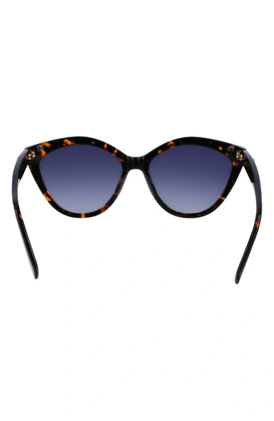 Shop Longchamp 56mm Cat Eye Sunglasses In Dark Havana