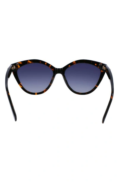 Longchamp 56mm Cat Eye Sunglasses In Dark Havana