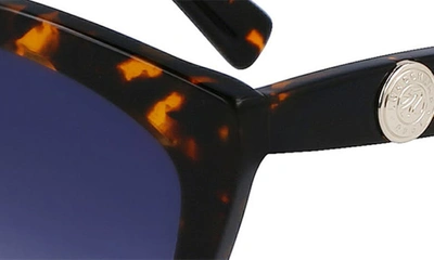 Longchamp 56mm Cat Eye Sunglasses In Dark Havana