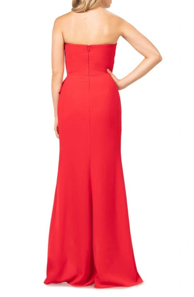 Dress The Population Kai Evening Gown In Rouge
