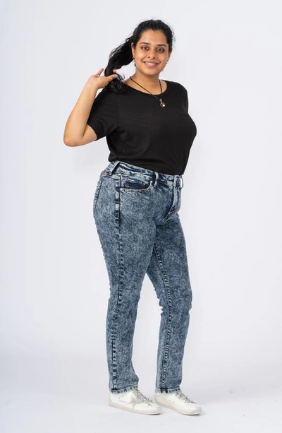 Slink Jeans High Waist Straight Leg Jeans In Bristol