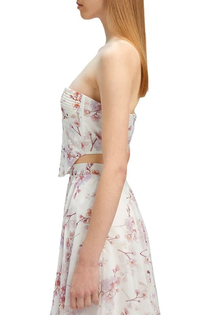 Shop Bardot Gracious Floral Strapless Corset Top In Blossom
