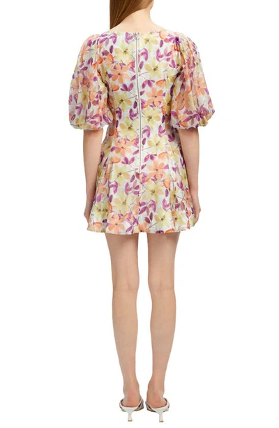 Shop Bardot Fleur Puff Sleeve Minidress In Bold Floral