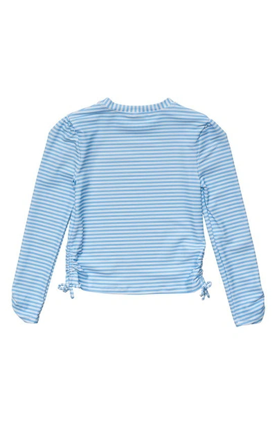 Shop Snapper Rock Kids' Cornflower Stripe Rashguard In Blue