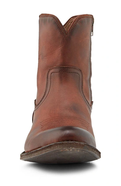 Shop Frye Austin Inside Zip Western Boot In Cognac