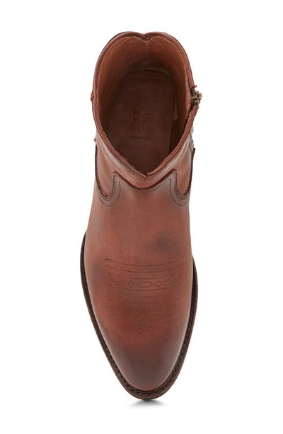 Frye Austin Inside Zip Western Boot In Cognac