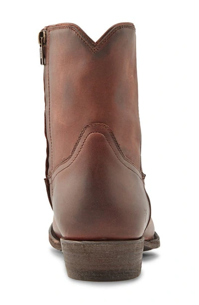 Frye Austin Inside Zip Western Boot In Cognac