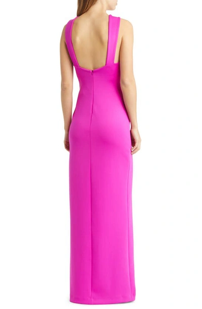 Shop Black Halo Taya Gown In Vibrant Pink