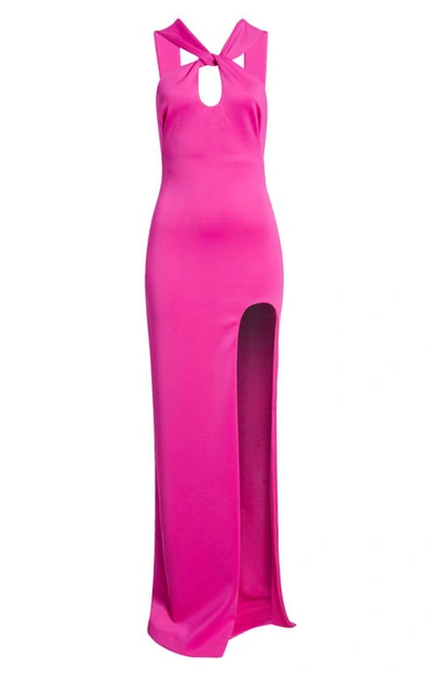 Shop Black Halo Taya Gown In Vibrant Pink