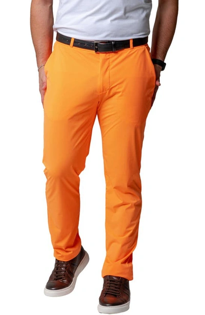 Shop Maceoo Sun Orange Slim Fit Pants