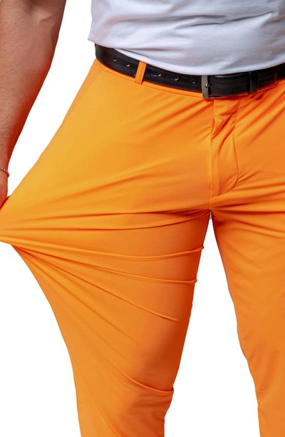 Shop Maceoo Sun Orange Slim Fit Pants
