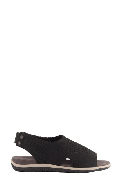 David Tate Mission Slingback Sandal In Black Fabric