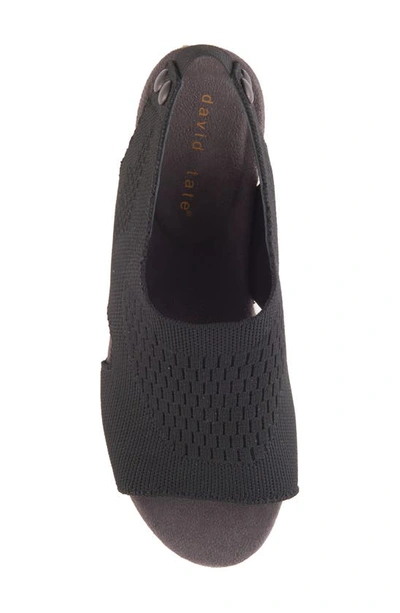 David Tate Mission Slingback Sandal In Black Fabric