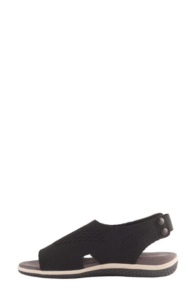 Shop David Tate Mission Slingback Sandal In Black Fabric