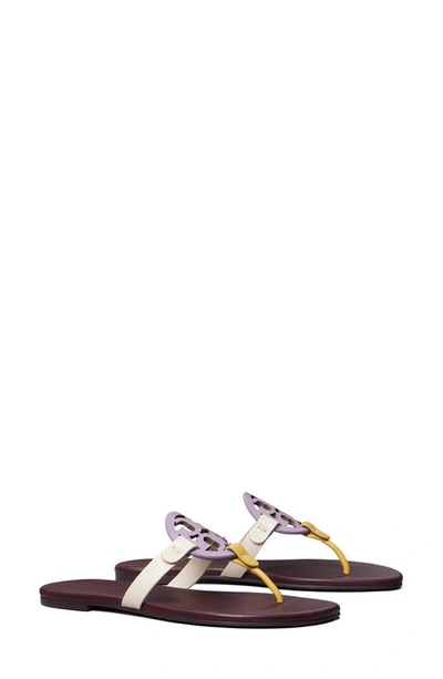 Shop Tory Burch Miller Soft Sandal In Lavender / Cornbread / Plum