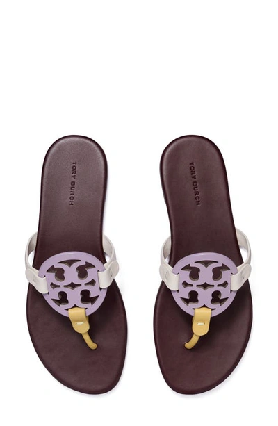 Shop Tory Burch Miller Soft Sandal In Lavender / Cornbread / Plum
