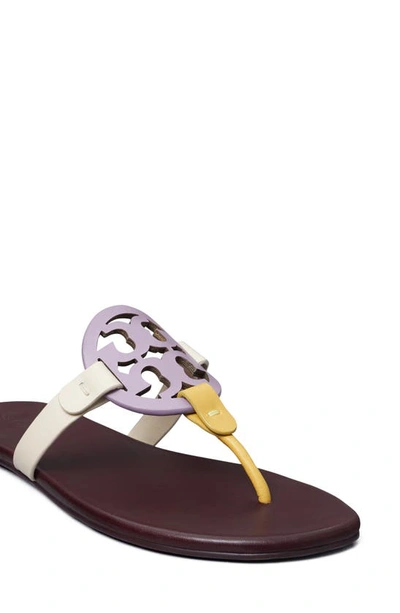 Shop Tory Burch Miller Soft Sandal In Lavender / Cornbread / Plum