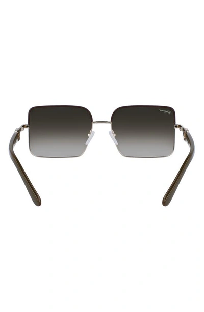 Shop Ferragamo 60mm Gradient Rectangular Sunglasses In Gold/ Brown
