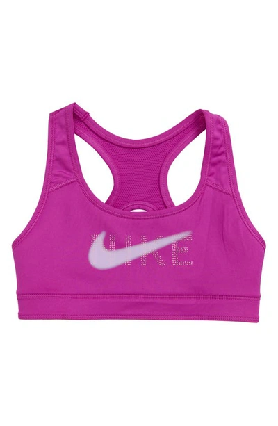 Nike Swoosh Big Kids' (girls') Reversible Sports Bra In Viv Purple/ Pink/ Lilac/ White