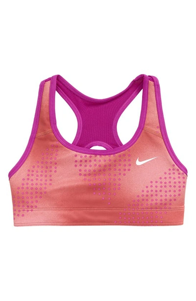 Nike Swoosh Big Kids' (girls') Reversible Sports Bra In Viv Purple/ Pink/ Lilac/ White