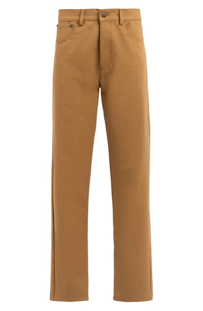 Shop Cat Wwr Five-pocket Cotton Pants In Dark Brown