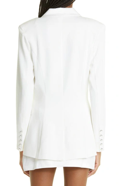 Shop Retroféte Femme Double Breasted Blazer In White