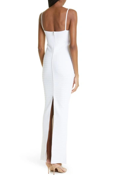 Shop Retroféte Kylie Rib Maxi Dress In White