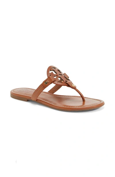 Tory Burch Metal Miller Soft Leather Sandals In Vintage Vachetta Leather
