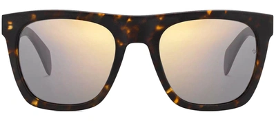 Shop Rag & Bone Rnb5002s Ct 0n9p Flattop Sunglasses In Silver