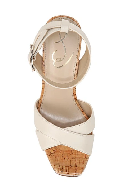 Shop Sam Edelman Kayna Ankle Strap Platform Sandal In Modern Ivory