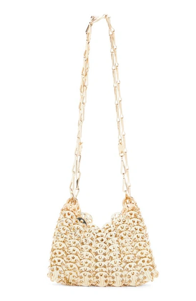 Shop Rabanne Nano 1969 Icon Shoulder Bag In Light Gold