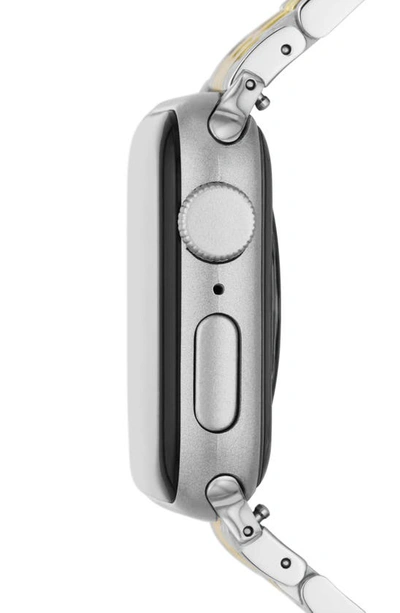 Shop Michele Stainless Steel 20mm Apple Watch® Bracelet Watchband In Tri-tone