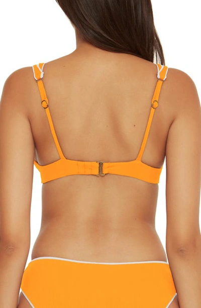 Shop Becca Fine Line Underwire Bikini Top In Orange Burst