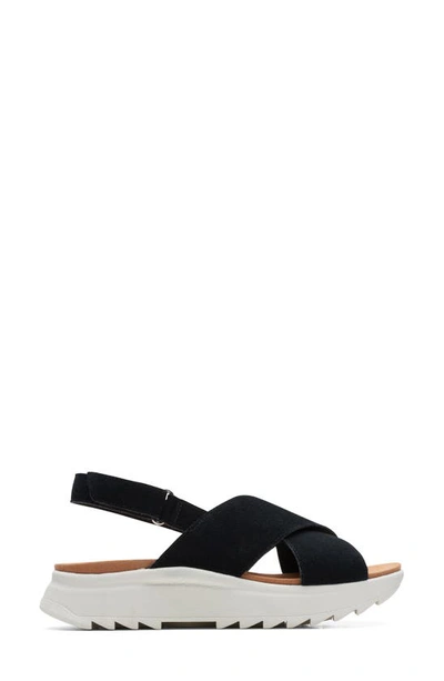 Clarks Dashlite Wish Platform Sandal In Black Sde