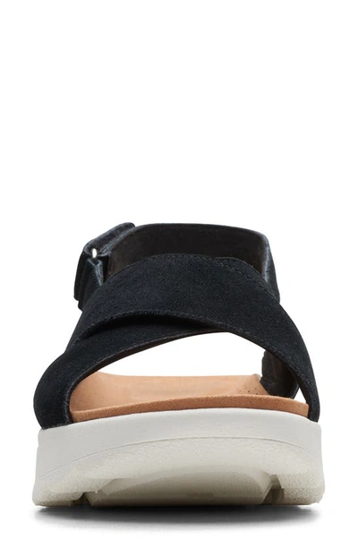 Clarks Dashlite Wish Platform Sandal In Black Sde