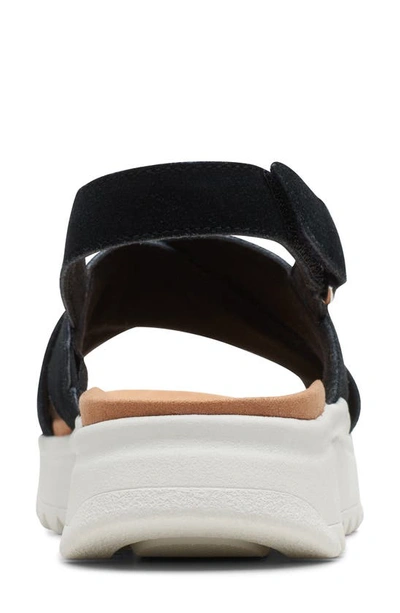 Clarks Dashlite Wish Platform Sandal In Black Sde