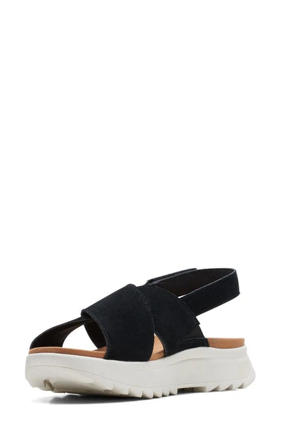 Clarks Dashlite Wish Platform Sandal In Black Sde