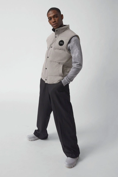Shop Canada Goose Men Garson Vest Black Label In 432 Limestone
