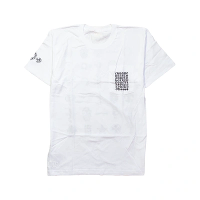 Shop Chrome Hearts Gradient Logo T-shirt White In Xs