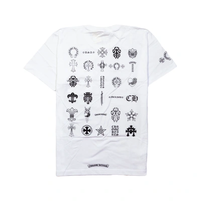 Shop Chrome Hearts Gradient Logo T-shirt White In Xs